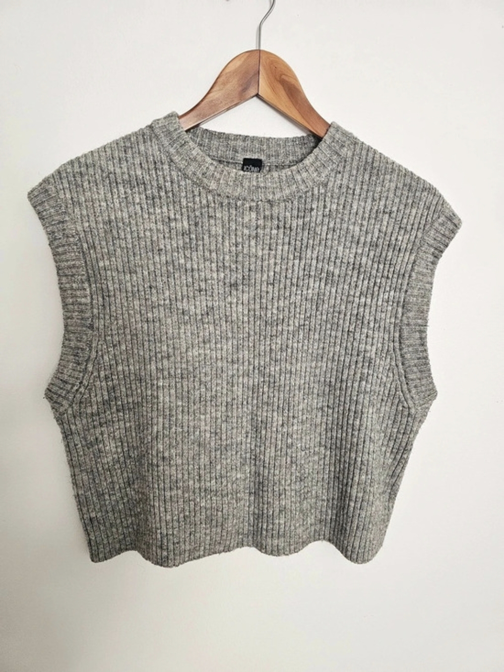 Icône Simons Sweater Vest Wool Alpaca Blend Gray Knit Size Small